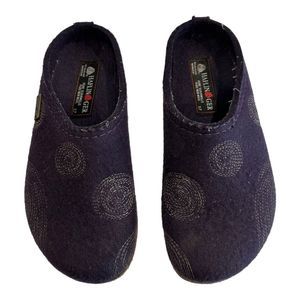 Haflinger Women's GZ Spirit Clog Slippers Eggplant Purple Size 37